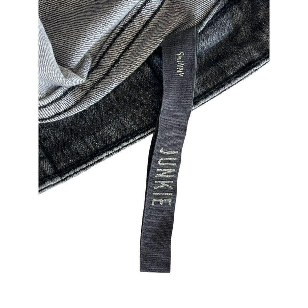 Kill City Women's Sz 27 Junkie Fit Skinny  Low Rise Washed Black Jeans Zippers - Picture 5 of 9